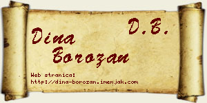 Dina Borozan vizit kartica
